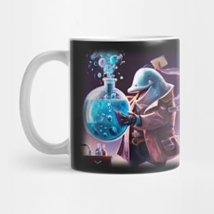 Mad dolphin scientist experimenting Mug